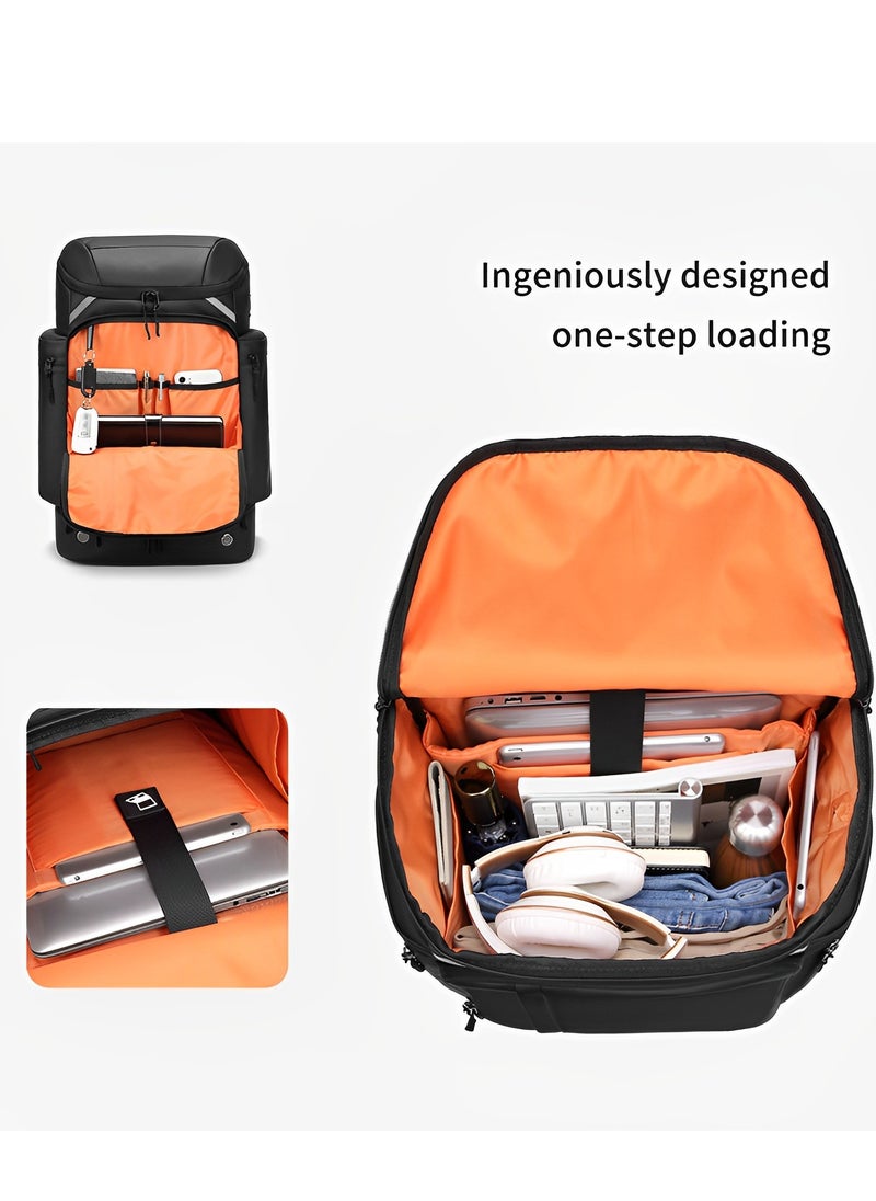 Skycare - Skycare 45L Business Travel Backpack, Expandable Waterproof Laptop Bag with Independent Shoe Compartment, USB Charging Port, Anti-Theft Pocket, and Thermal Side Pockets - Image 1