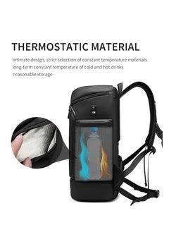 Skycare Skycare 45L Business Travel Backpack, Expandable Waterproof Laptop Bag with Independent Shoe Compartment, USB Charging Port, Anti-Theft Pocket, and Thermal Side Pockets  - Image 4