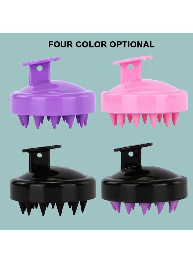 أوريتي مشط تدليك فروة الرأس والشامبو الناعم من السيليكون باللون الأسود 8 × 8 × 8 سم - Image 4