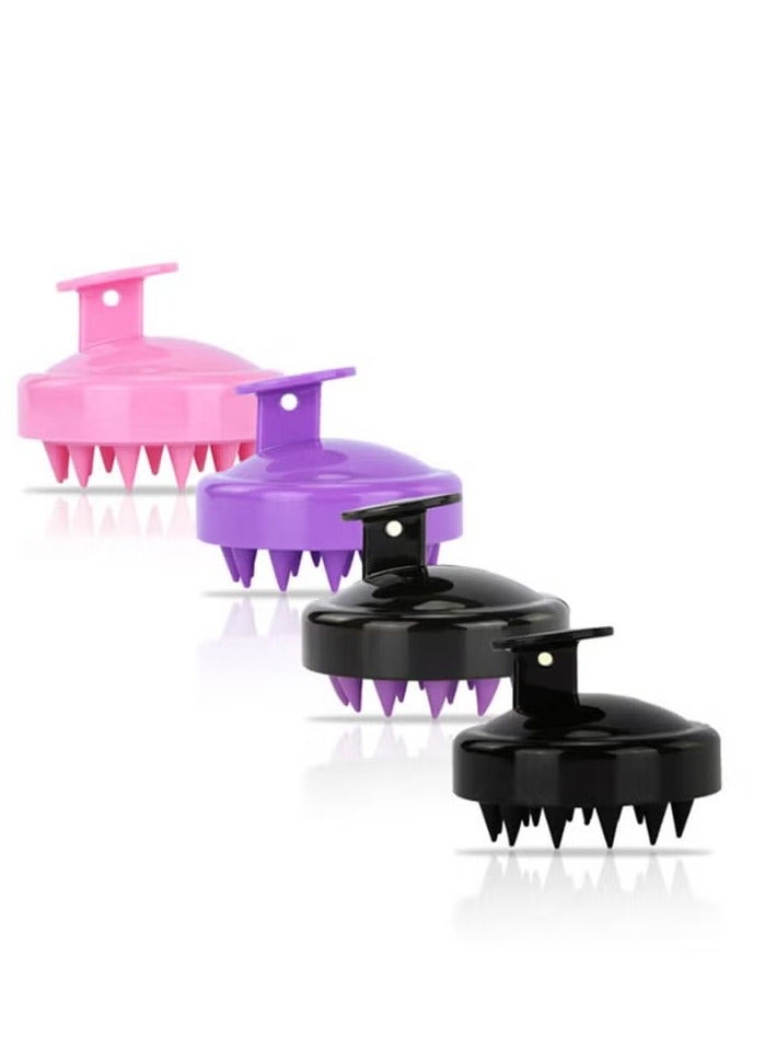 أوريتي مشط تدليك فروة الرأس والشامبو الناعم من السيليكون باللون الأسود 8 × 8 × 8 سم - Image 5