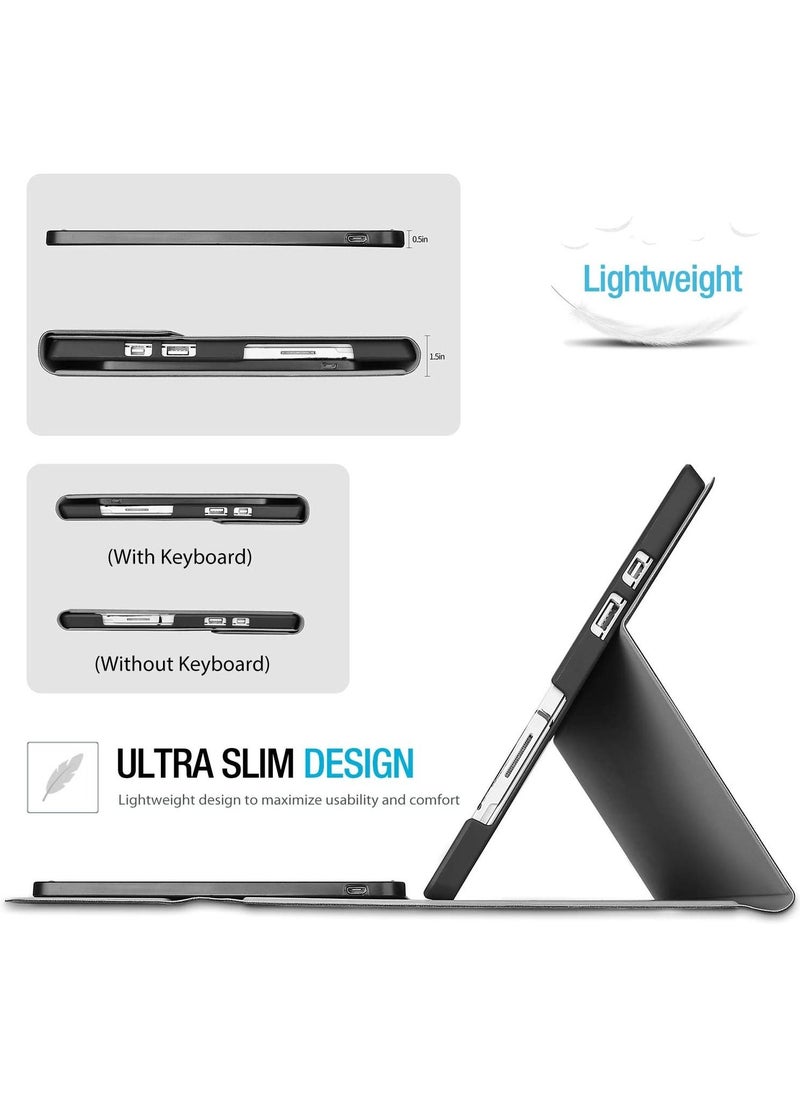 Procases - ProCase Keyboard Case for Surface Pro 7 Plus(2021) / Pro 7 (2019) /Pro 6 (2018) /Pro 5 (2017) /Pro 4 (2015) 12.3", with Magnetically Detachable Wireless Keyboard -Black - Image 1