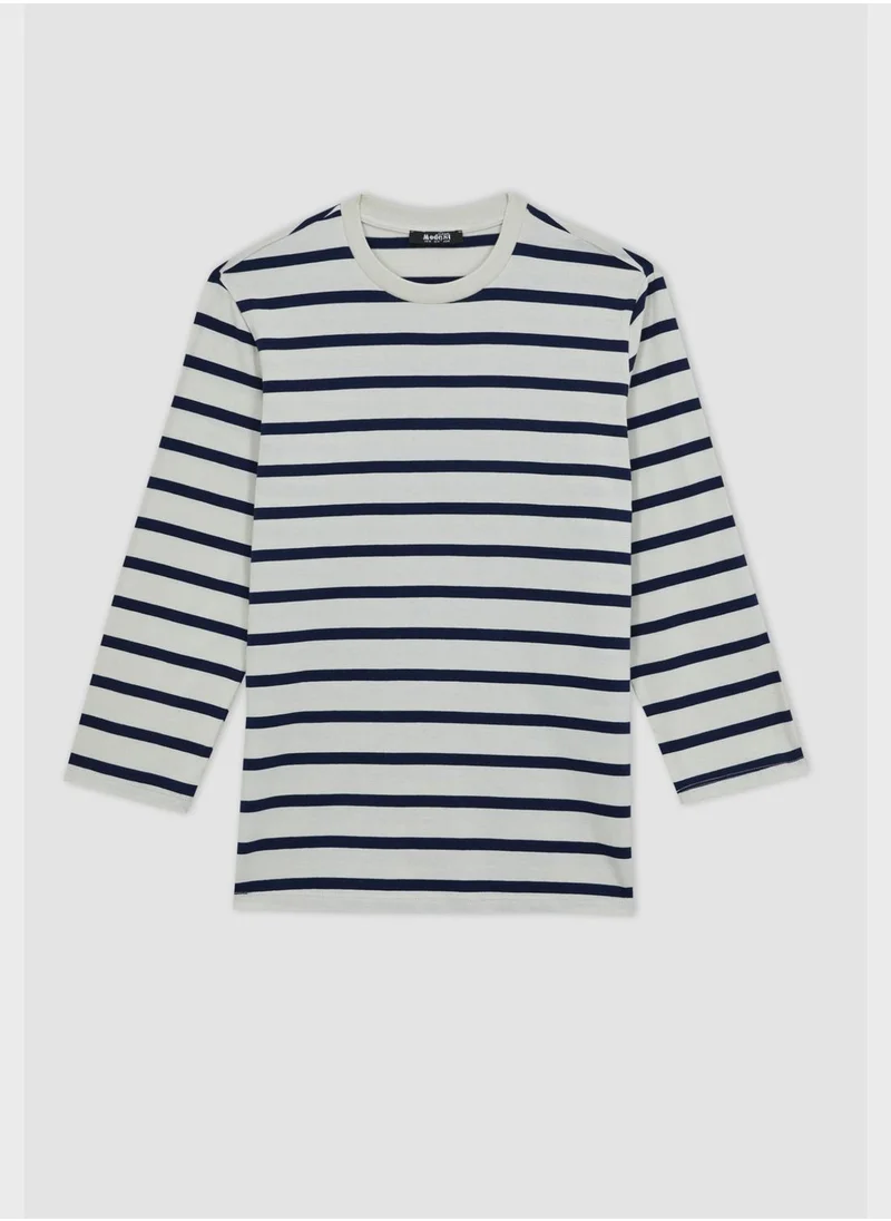 ديفاكتو Crew Neck Stripe Tunic Table