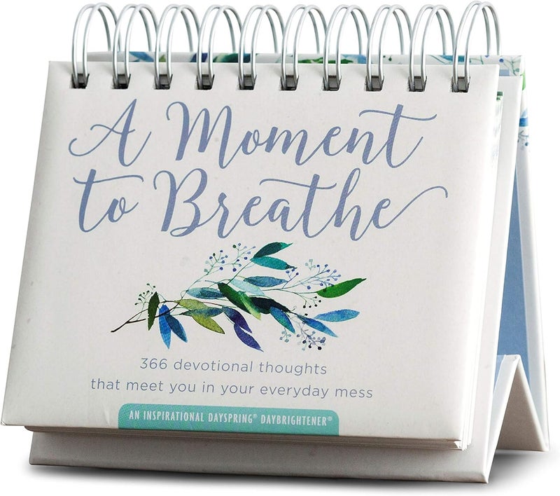 DaySpring  A Moment To Breathe 366 Devotional Thoughts That Meet You in Your Everyday Mess An Inspirational DaySpring DayBrightener  Perpetual Calendar 15 x 55 x 55 90857 - Image 1