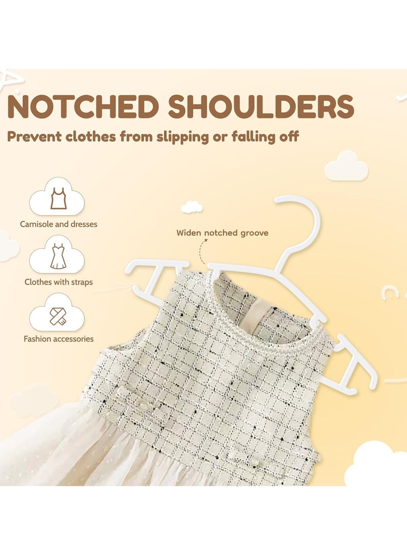 RATSAW Kids Plastic Hangers Baby Clothes Hangers for Closet 50 Packs Non-Slip Toddler Hangers for Infant Child Clothing Small Children Hangers for Pants Coats Skirts - Image 4