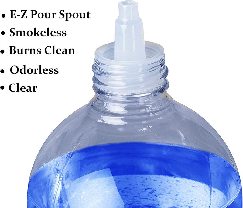 Ner Mitzvah Paraffin Lamp Oil - Blue, 32oz Smokeless and Odorless Fuel for Indoor and Outdoor Use - Image 3