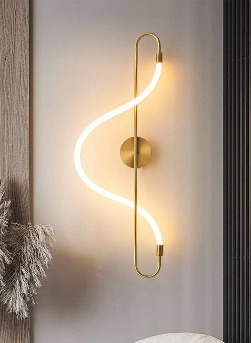 تارجت مصباح حائط LED ذهبي حديث لغرفة المعيشة وغرفة النوم 70 × 30 سم - Image 1