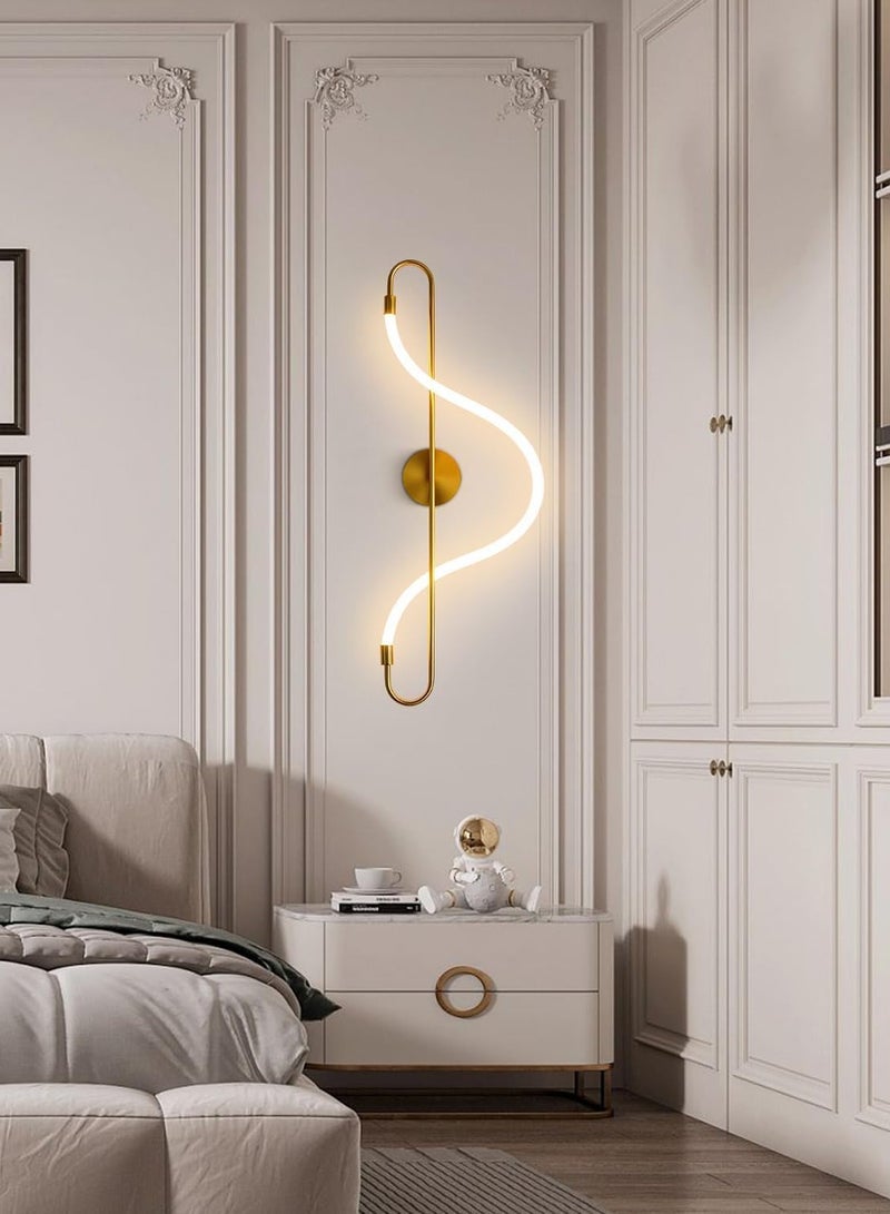 تارجت مصباح حائط LED ذهبي حديث لغرفة المعيشة وغرفة النوم 70 × 30 سم - Image 3