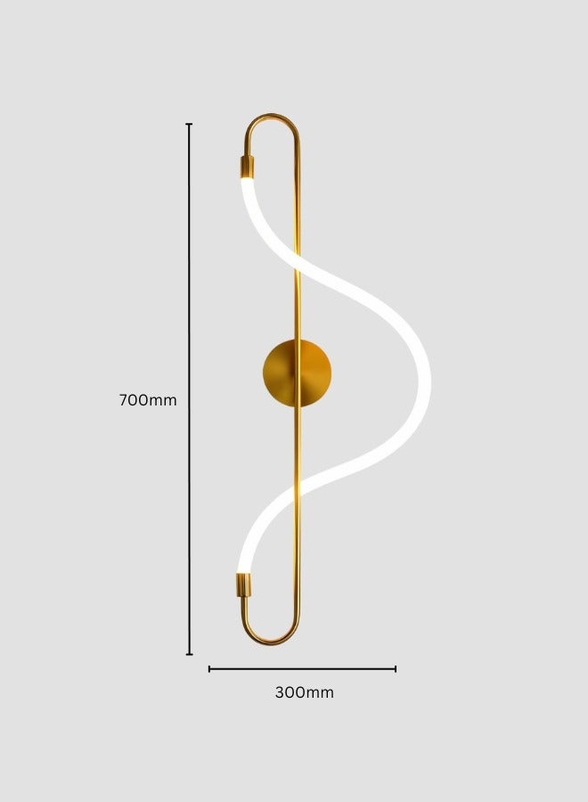 تارجت مصباح حائط LED ذهبي حديث لغرفة المعيشة وغرفة النوم 70 × 30 سم - Image 4