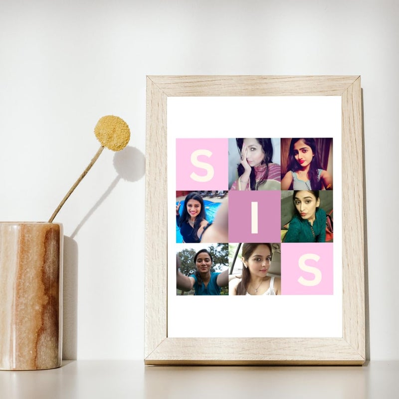 YOUR GIFT STUDIO Customized Photo Frame Gift for Sister Personalised Photo Frame With Photo Upload For Sister Birthday Gift for Sister - Image 2