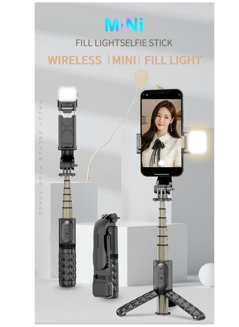 Aluminum Alloy mini Bluetooth Tripod Selfie Stick