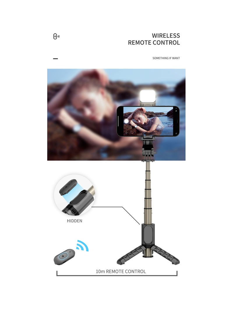Aluminum Alloy mini Bluetooth Tripod Selfie Stick