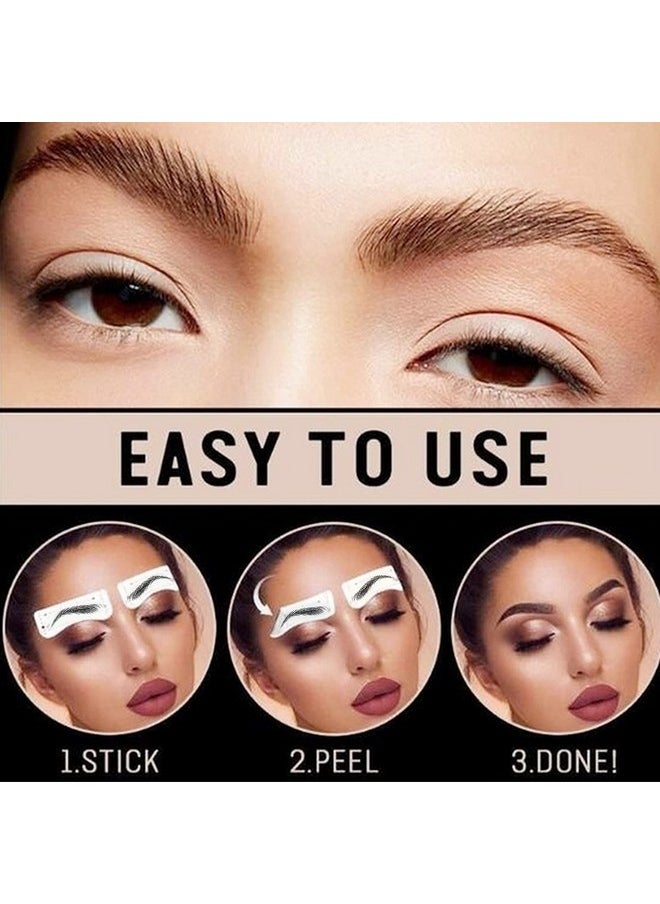 Molain Molain 4D Hair-Like Eyebrow Tattoos Stickers 12 Sheets Waterproof Long-lasting Eyebrow Transfers Stickers Peel Off Eyebrow Sticker for Eyebrow Grooming Shaping 1 Style 132 Pairs (Classic Style)  - Image 4