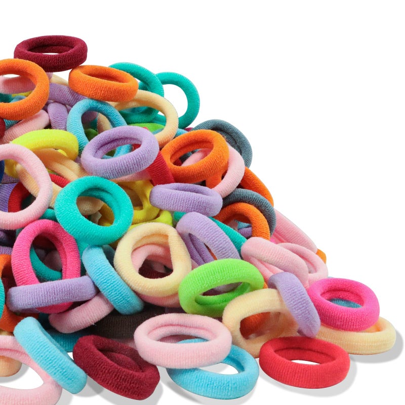 WillingTee Baby Hair Ties,300PCS Nylon Toddler Hair Ties for Girls, Kids Seamless Hair Bands, Girls Elastic Ponytail Holders,Multicolor - Image 1