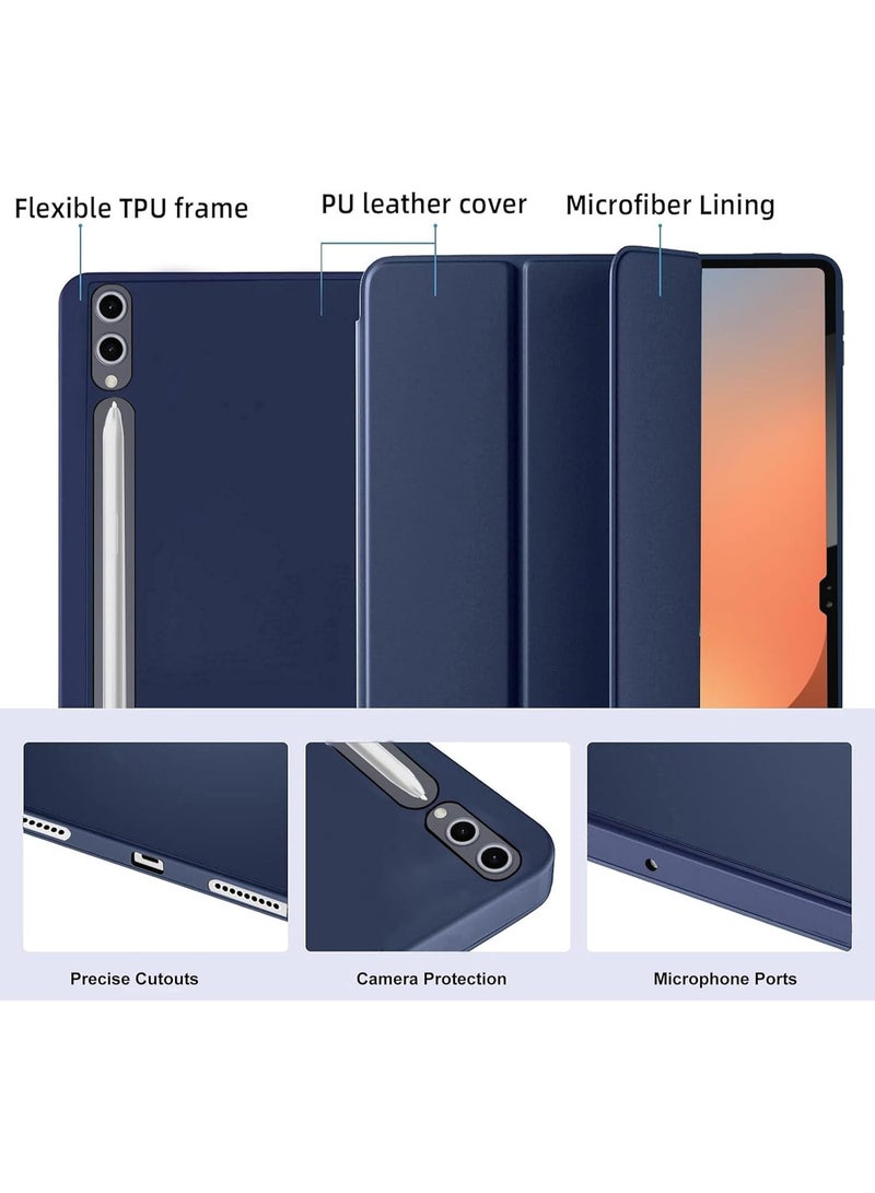 Case for Samsung Galaxy Tab S11 Ultra with S Pen Holder, Soft TPU Tri-Fold Stand Protective Tablet Cover, Auto Wake/Sleep for Tab S11 Ultra 14.6 inches - Image 4