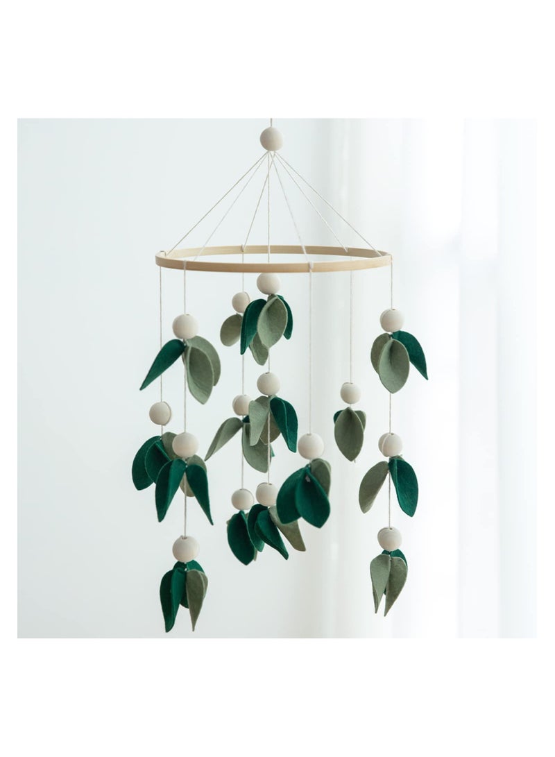 SYOSI Baby Nursery Mobiles, Forest Baby Mobile Green Leaf Mobile, Jungle Animals Baby Mobile Crib, for Crib Nursery Mobile, for Boys Girls Boho Nursery Decor Toy, Baby Shower for Infant  - Image 1