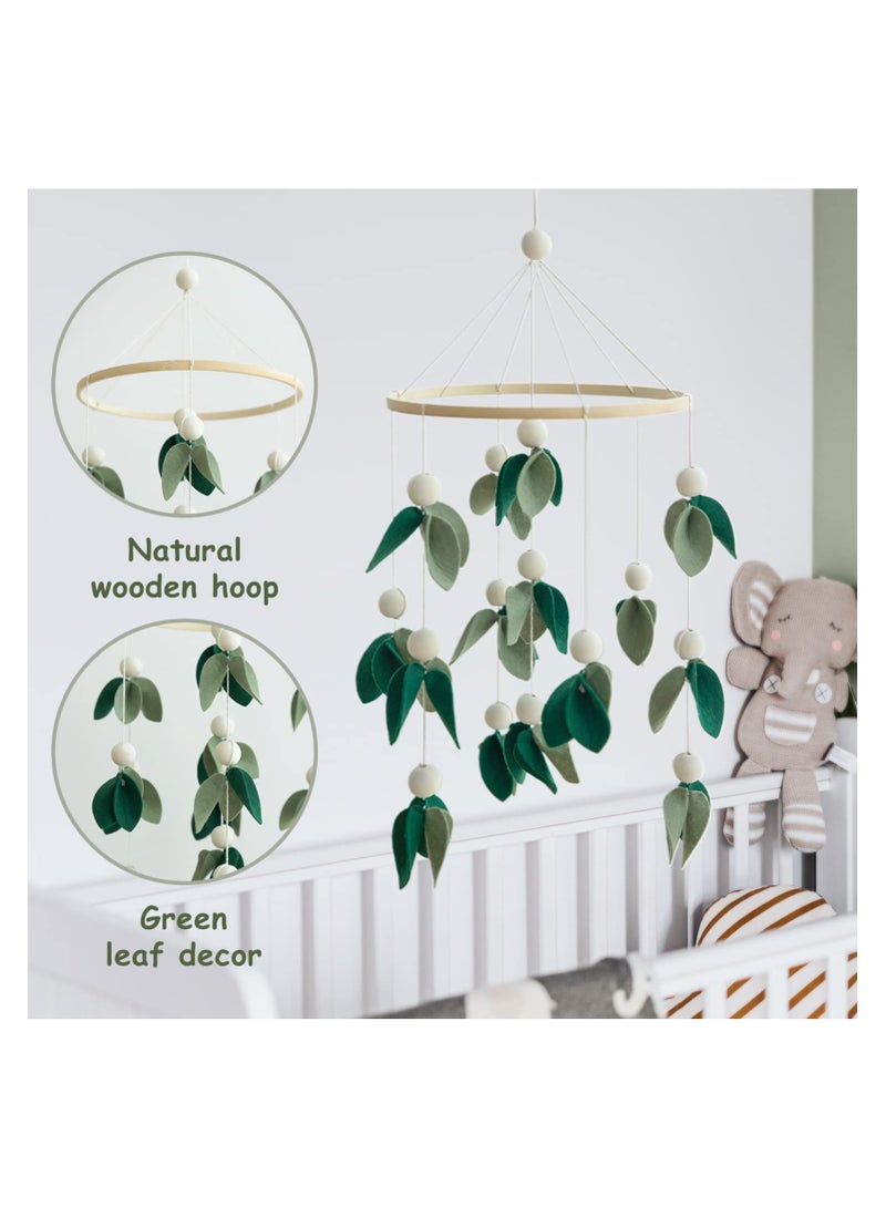 SYOSI Baby Nursery Mobiles, Forest Baby Mobile Green Leaf Mobile, Jungle Animals Baby Mobile Crib, for Crib Nursery Mobile, for Boys Girls Boho Nursery Decor Toy, Baby Shower for Infant  - Image 5