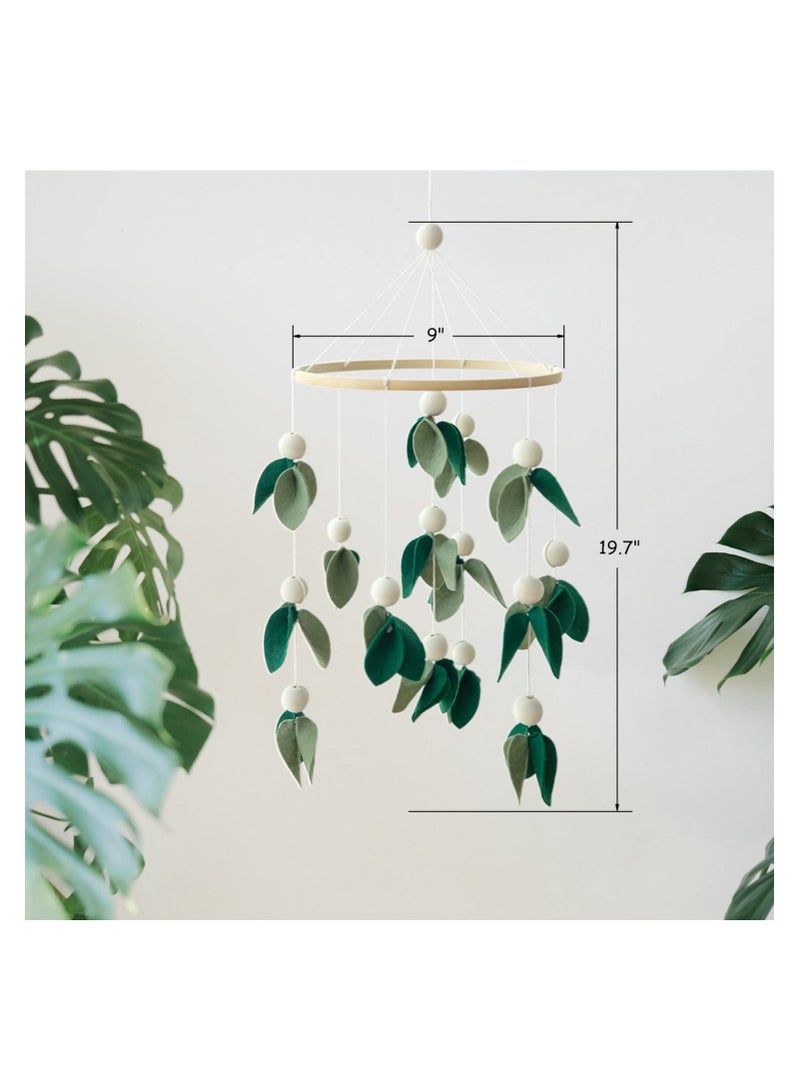 SYOSI Baby Nursery Mobiles, Forest Baby Mobile Green Leaf Mobile, Jungle Animals Baby Mobile Crib, for Crib Nursery Mobile, for Boys Girls Boho Nursery Decor Toy, Baby Shower for Infant  - Image 4