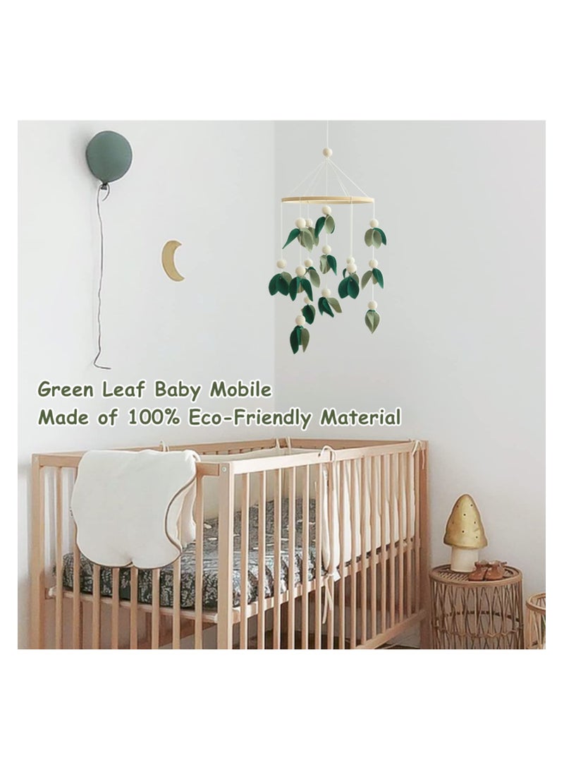 SYOSI Baby Nursery Mobiles, Forest Baby Mobile Green Leaf Mobile, Jungle Animals Baby Mobile Crib, for Crib Nursery Mobile, for Boys Girls Boho Nursery Decor Toy, Baby Shower for Infant  - Image 3