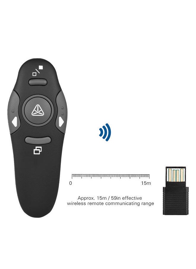 Generic - 2.4GHz Wireless USB Powerpoint Presentation PPT Flip Pen Pointer Clicker Presenter with Red Light Remote Control for Teacher Lecturer Professor Scholar - Image 1