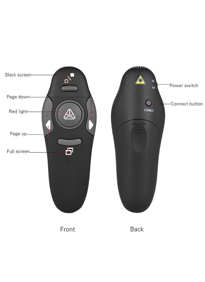 Generic - 2.4GHz Wireless USB Powerpoint Presentation PPT Flip Pen Pointer Clicker Presenter with Red Light Remote Control for Teacher Lecturer Professor Scholar - Image 1