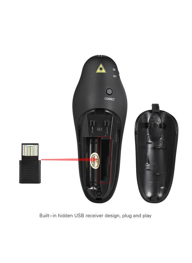 Generic - 2.4GHz Wireless USB Powerpoint Presentation PPT Flip Pen Pointer Clicker Presenter with Red Light Remote Control for Teacher Lecturer Professor Scholar - Image 1