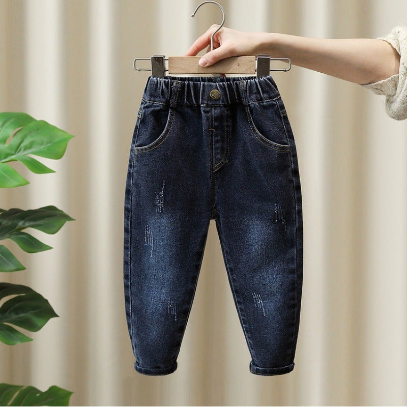 Boys' Jeans 2024 Children'S Slim Fit Skinny Pants Children'S All-Match Western Style Casual Pants Fashion - Image 5