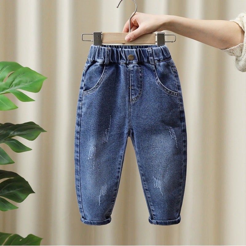 Boys' Jeans 2024 Children'S Slim Fit Skinny Pants Children'S All-Match Western Style Casual Pants Fashion - Image 4