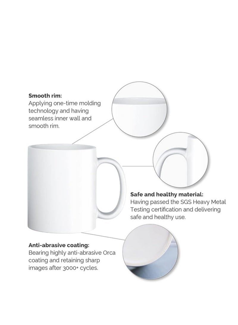 RYN® Ceramic Coffee Mug with Initial Design Printed Gift for Coffee and Tea Lovers 11 Oz  alphabet F - Image 3