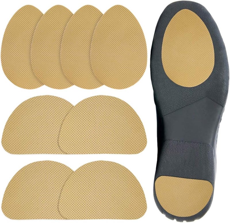 Non-Skid Pads for Shoes Noise Reduction Self-Adhesive Slip Resistant Sole Stick Protector Anti Slip Shoe Grips (Yellow)