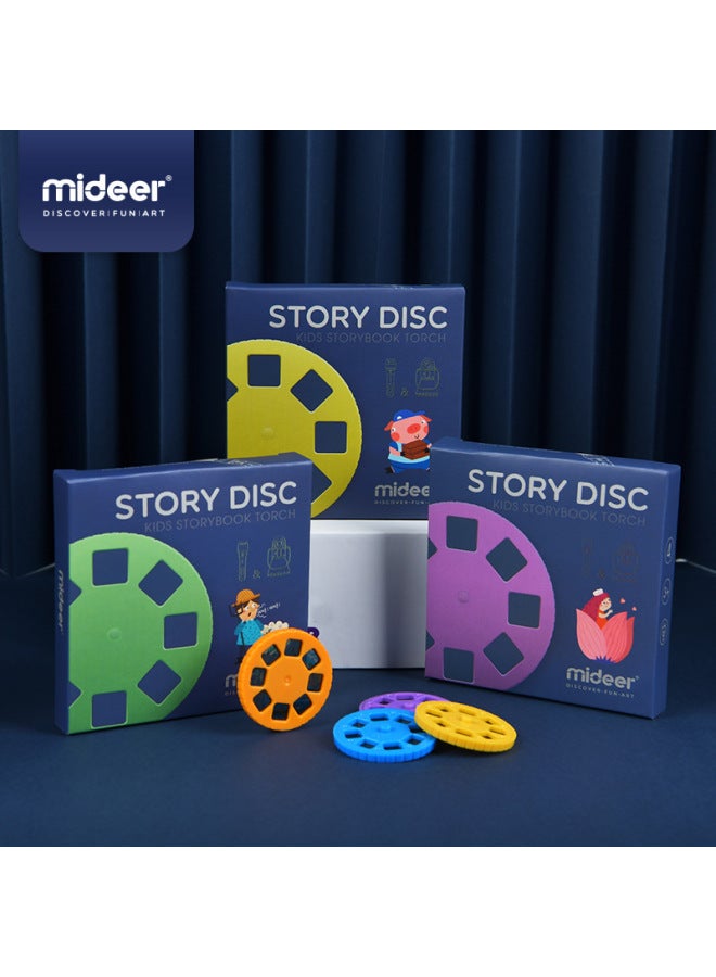 Mideer Milu Children's Story Projector Film Expansion Package Baby Projection Film Sleeping Lamp Supporting Expansion-Color:Story Film-Combination 1MD1111 (Yellow) - Image 2