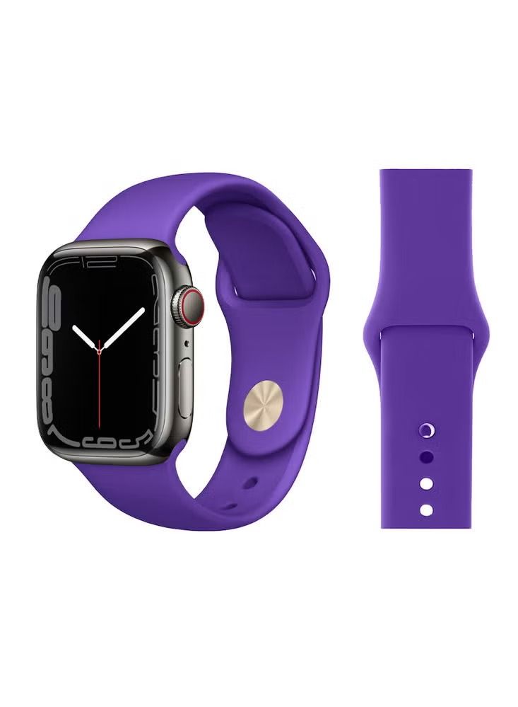 Zaboon Solid Silicone Replacement Band For Apple Watch 41/40/38mm Series 7/6/5/4/SE - Image 1