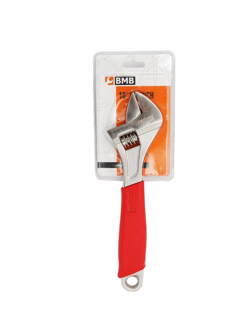 BMB Rubber Handle Adjustable Wrench 10inch - Image 3