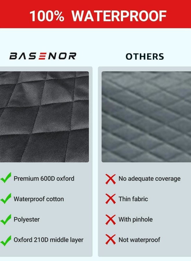 Basenor 2026-2020 Tesla Model Y Juniper Dog Car Seat Cover 100% Waterproof Pet Dog Back Seat Covers Hammock Boot Liner with Adjustable Straps for Model Y Accessories (Standard/Premium/Performance) - Image 2