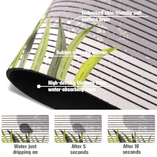 aquoechd Sink Faucet Absorbing Mat, 2 Pack Drying Mat Around Faucet Sink Splash Guard Behind Faucet Sinkmat For Kitchen Bathroom Island Rv 24 * 5.5 Inch (60 * 14 cm) - Image 5