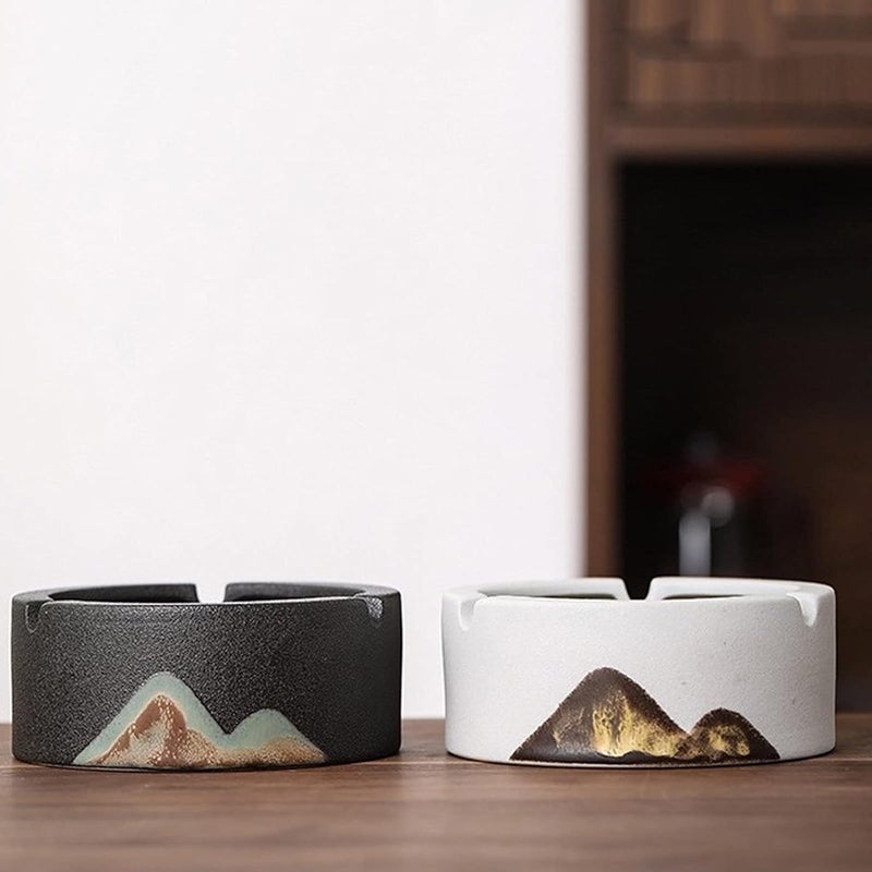 Ashtray Ceramic for Cigarettes Windproof Outdoor Ash Tray Cigarette Butts Holder for Smoker Smokeless - Image 4