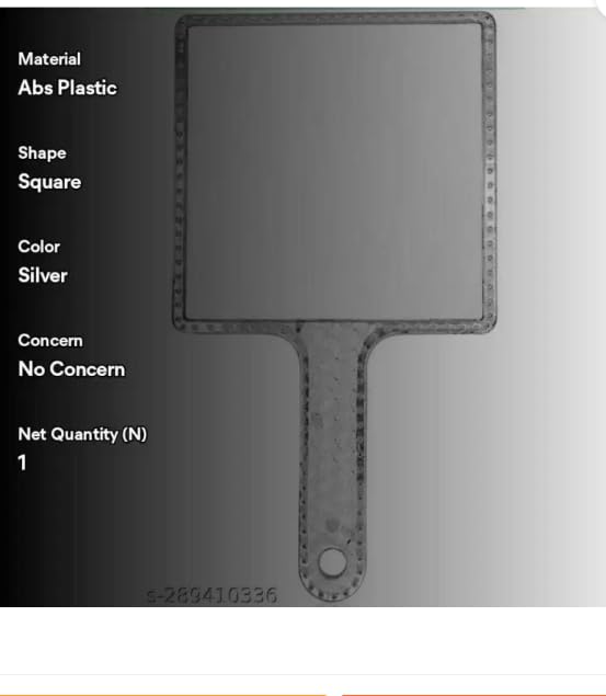 Trendy Silver Portable Makeup Mirror  - Image 3