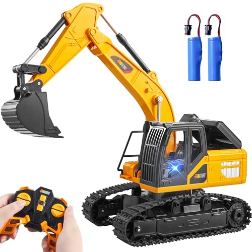 JOYIN Remote Control Excavator Toys for Boys 24Ghz RC Play Excavator with Light Construction Toys for Boys Birthday Gift 35 47 812 Year Old Kids - Image 1