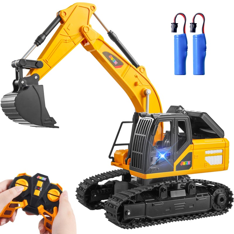 JOYIN Remote Control Excavator Toys for Boys 24Ghz RC Play Excavator with Light Construction Toys for Boys Birthday Gift 35 47 812 Year Old Kids - Image 2
