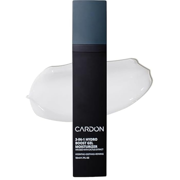 Cardon | Anti-Aging Face Moisturizer for Men | Korean Skincare Facial Lotion | Hydro Boost Gel | Healing Cactus Extract, Reduce Wrinkles, Repair Acne Scars | Ultra Light Face Cream (1 CT) - Image 1