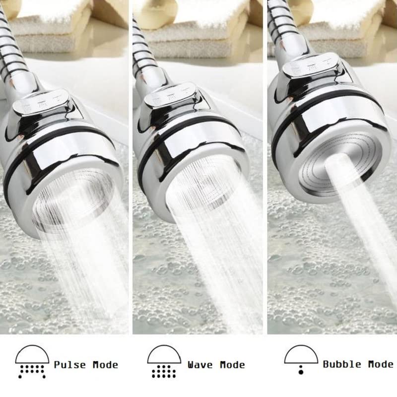 TOMATUS® 360 Rotating Tap – 3 Mode Adjustable Tap Extension for Kitchen Sink, Water Saver Anti-Splash Sprayer Head with Bubbler & Power Spray with Long-Spring Design - Image 4