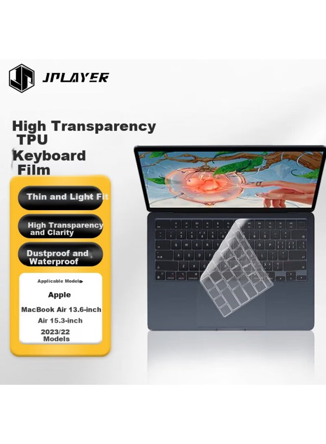 Jplayer Apple Macbook Air 13.6 Inch/air 15.3 Inch 22 Model Laptop Keyboard Protective Film High Transparency Ultra-thin Invisible Film A2941/a2681 - Image 1