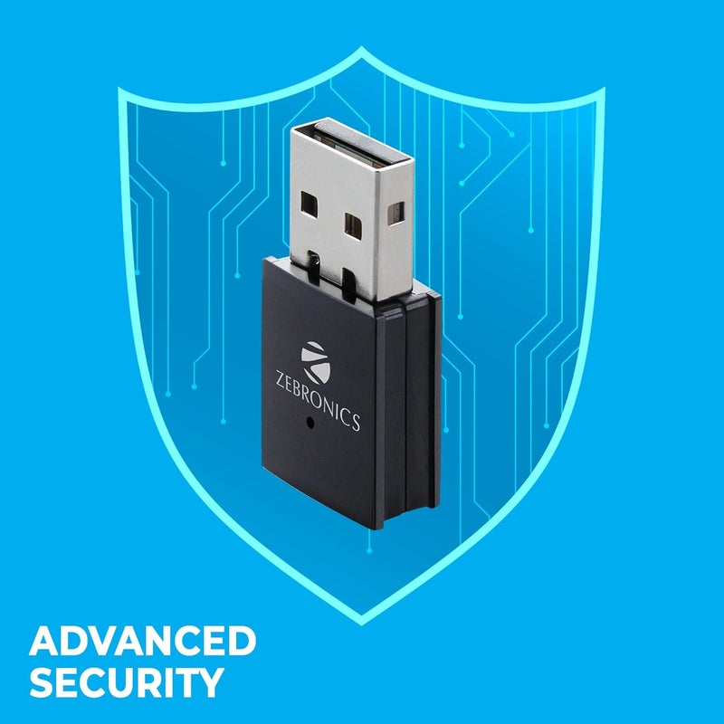 ZEBRONICS USB300WF1 WiFi Dongle Mini Adapter,Supports 300Mbps Wireless Data Transmission Rate with Access Point Mode for Hotspot (Black) - Image 5
