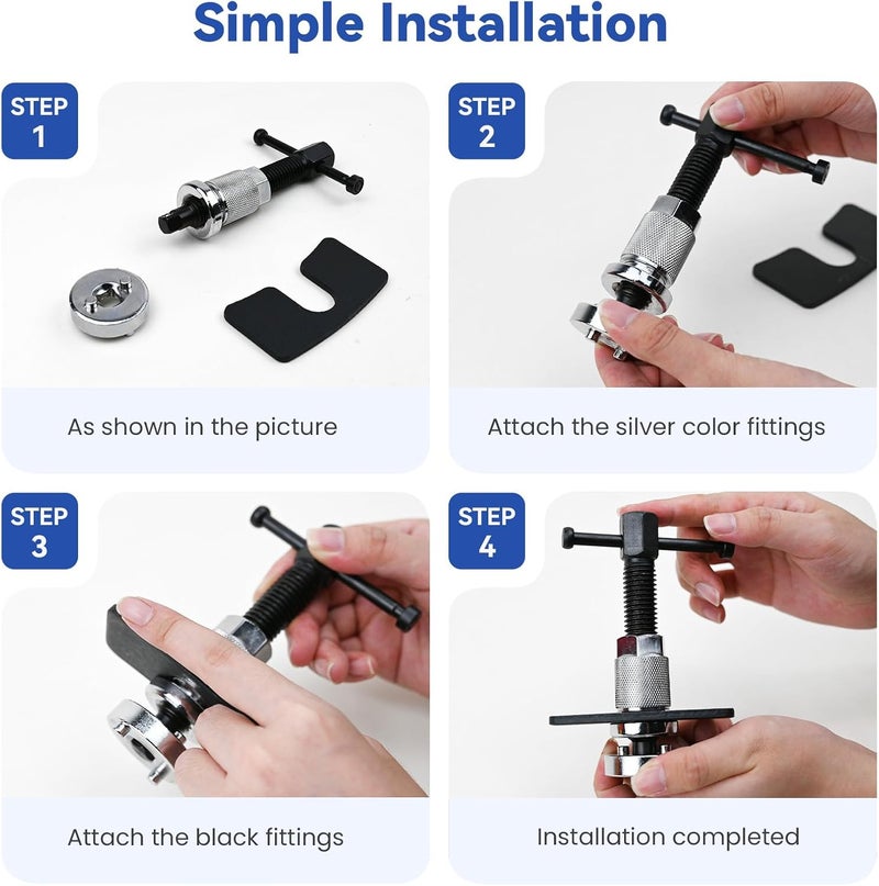 Bazeiona Car Brake Piston Wind Back Tool, Disc Brake Caliper Piston Rewind Tool,Auto Rear Brake Pad Wind Back Tool, Brake Caliper Wind Back Tool for Replacement of Rear Brake Pad for RV, SUV, Truck - Image 5