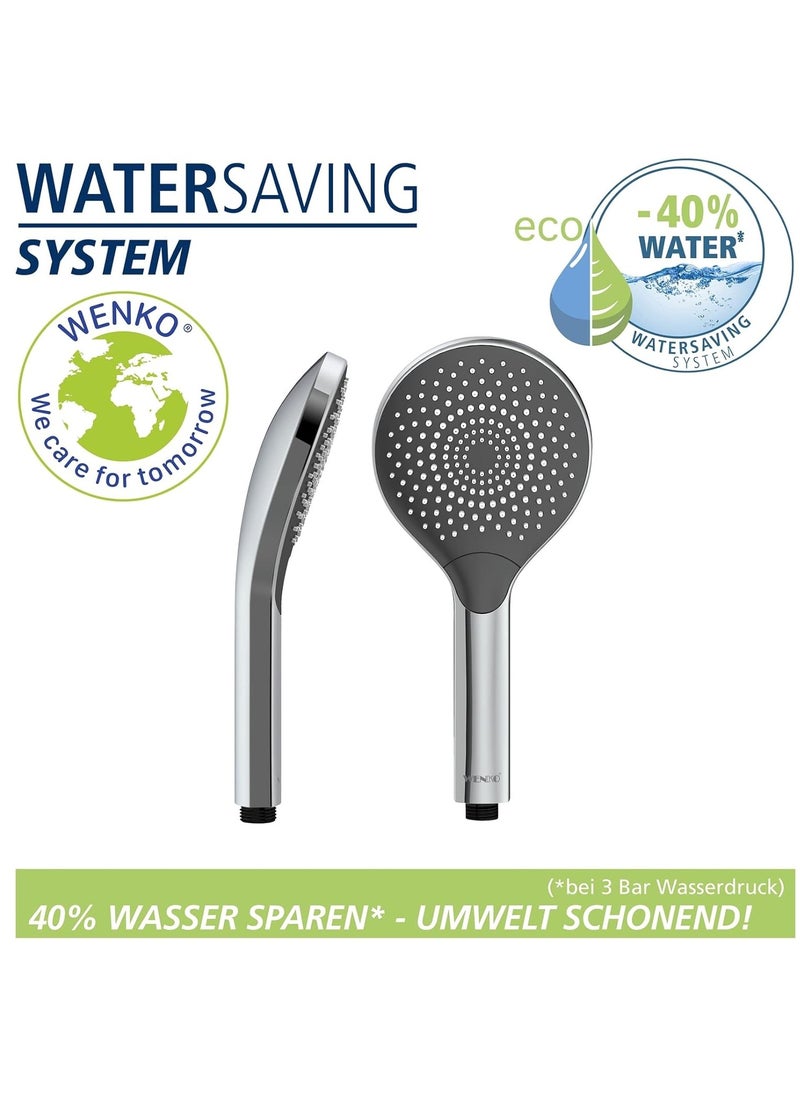 Wenko - Wenko, Water Saving Hand-Held Shower Head, Abs, Multiple Jet Options, Universal Connection And Fit, Eco-Friendly & Relaxing Spray - Image 1
