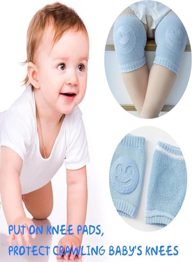 Recluse 1 Pair Baby Smiley Knee Pads, Infant Toddler Crawling Knee & Elbow Pad Cushion pad Unisex Smiley Face Design for Infant Boys & Girls - Comfortable Baby Leg Warmer Kneecap Protector for Kids - Image 3
