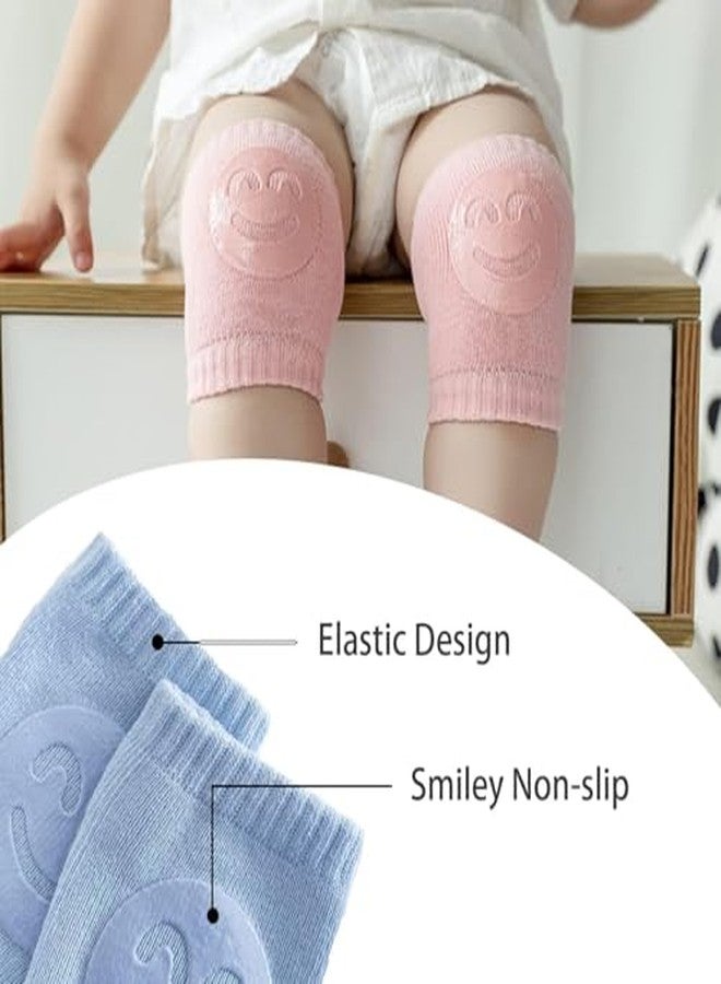 Recluse 1 Pair Baby Smiley Knee Pads, Infant Toddler Crawling Knee & Elbow Pad Cushion pad Unisex Smiley Face Design for Infant Boys & Girls - Comfortable Baby Leg Warmer Kneecap Protector for Kids - Image 5