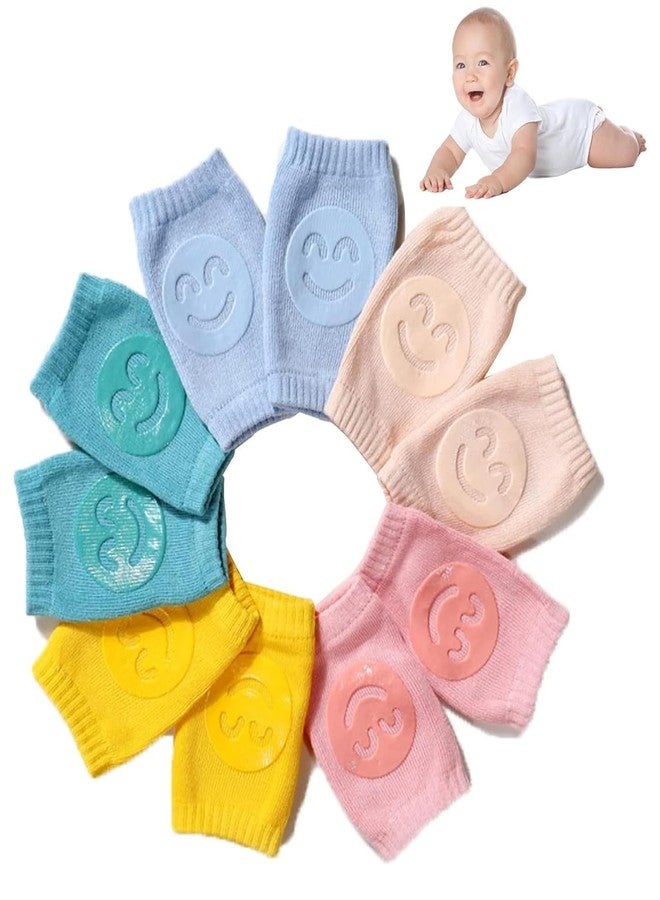 Recluse 1 Pair Baby Smiley Knee Pads, Infant Toddler Crawling Knee & Elbow Pad Cushion pad Unisex Smiley Face Design for Infant Boys & Girls - Comfortable Baby Leg Warmer Kneecap Protector for Kids - Image 2