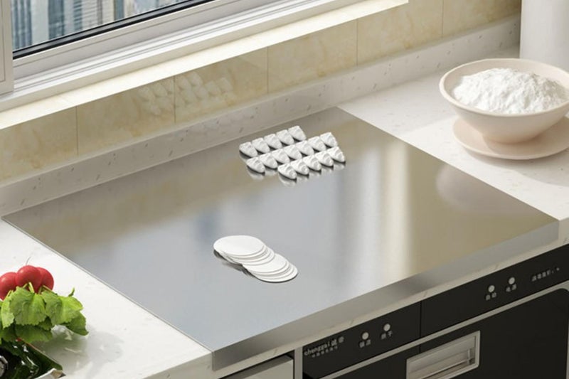 Halsey Stainless Steel Chopping Board/Steel Counter Top Board for Kitchen with Included Rolling Pin (Counter TOP XLarge) - Image 1