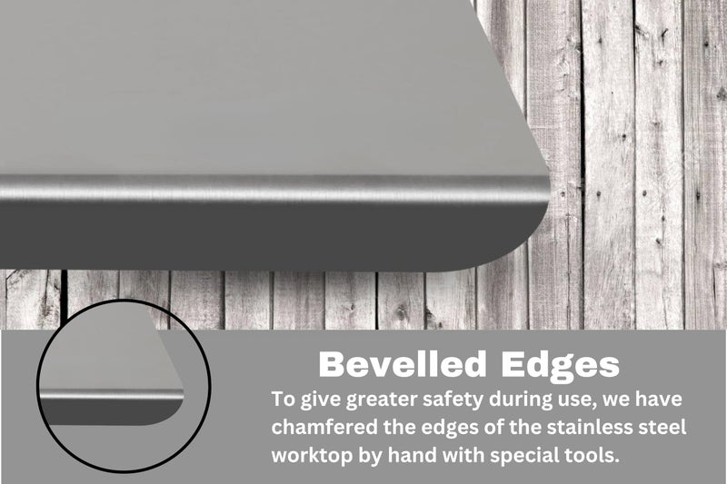 Halsey Stainless Steel Chopping Board/Steel Counter Top Board for Kitchen with Included Rolling Pin (Counter TOP XLarge) - Image 5