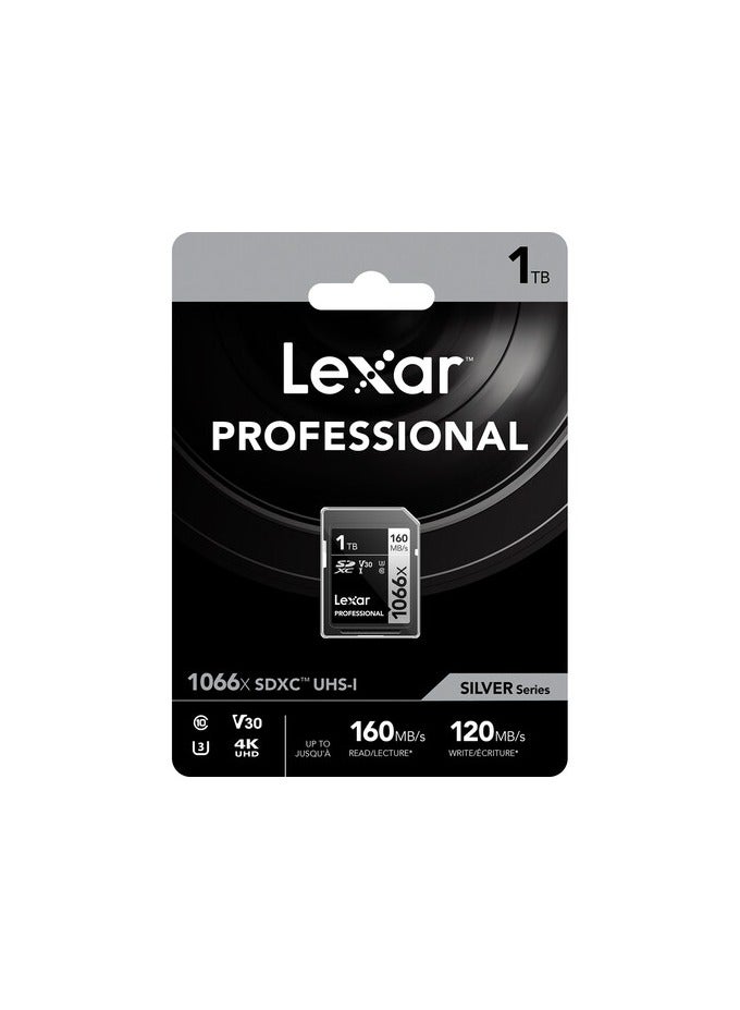 بطاقة الذاكرة الاحترافية 1066x UHS-I SDXC (سلسلة SILVER)